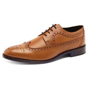 Anthony Veer Mens Regan Wing Tip Derby Walnut 7.5 D - Medium